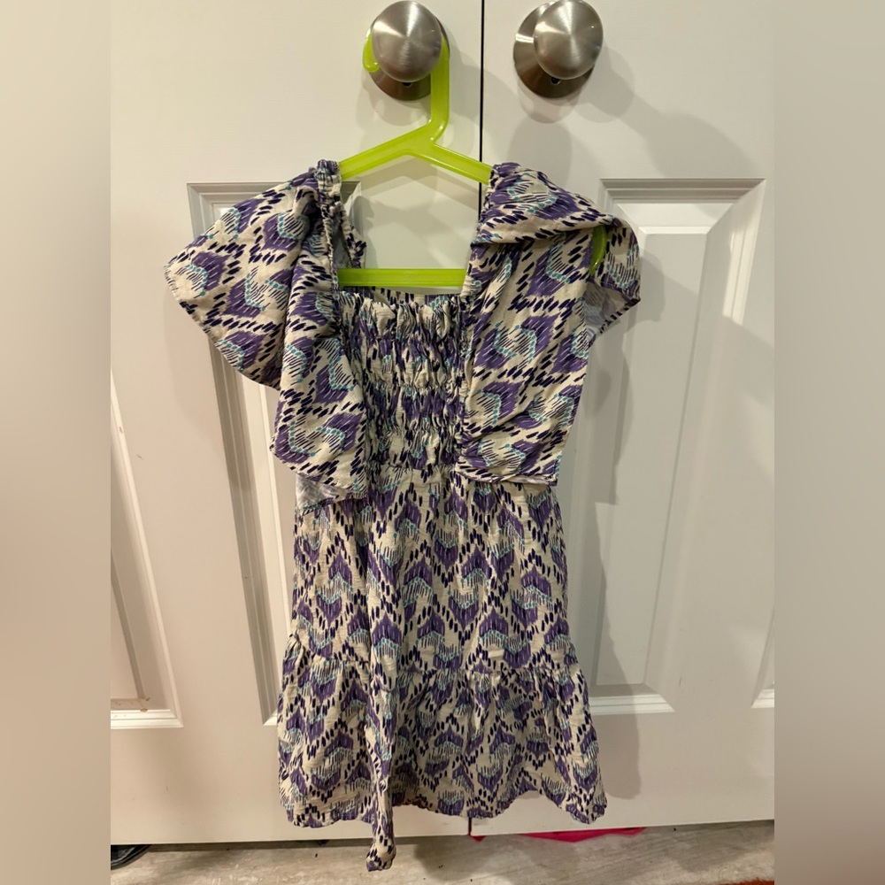 Purple and Blue Patterned Dress